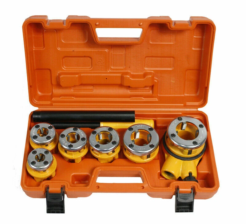 Filiera per tubi 6 pezzi con prolunga leva estensore in valigetta filettatrice  - Immagine 1 di 3