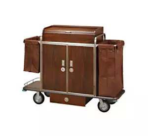 Dolphy Premium Wooden and Stainless Steel Hotel Linen Housekeeping Cart - 145... - Picture 1 of 1