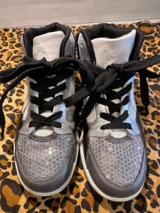 Gia Mia Flash sneaker ragazza giovane 4C high top danza nero argento grigio bianco - Foto 1 di 5