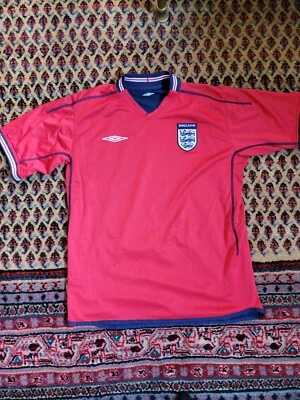 England Umbro Reversable Jersey  Kick Off March 2004 Vintage red blue - Image 1 of 4
