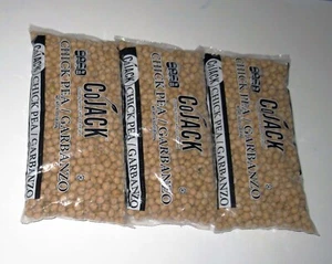 NEW Lot of 3 Bags 16 Oz CoJak Chickpeas Garbanzo Beans 9/2025 Expiration Date - Picture 1 of 3
