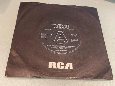 James Brown - Rapp Payback (Where Iz Moses?) - Vinyl Record 7" Single - 1980 RCA - Image 1 of 3