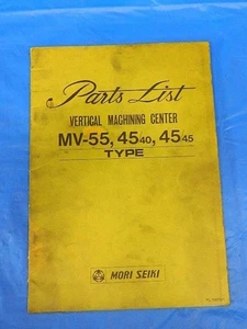MORI SEIKI MV-55 MV-45 PARTS LIST - Picture 1 of 8