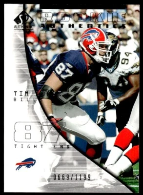 2004 SP Authentic Tim Euhus /1199 Buffalo Bills #125 R55 - Image 1 of 2