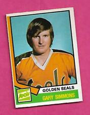 1974-75 OPC # 371 GOLDEN SEALS GARY SIMMONS GOALIE ROOKIE EX-MT CARD(INV# E0380)