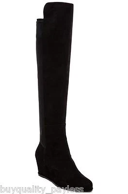 $760 Stuart Weitzman Botas de Gamuza Semi Sobre la Rodilla Para Mujer 10.5 NUEVAS EN CAJA Foto 1 de 4