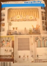 Simplicity 1684 Window Treatments Valances Roman Shades Sewing Pattern