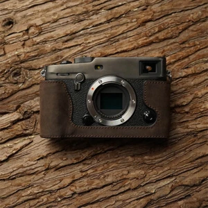 Half Case For Fujifilm X-Pro3 Retro Camera Cover Genuine Leather Handmade Insert - Picture 1 of 16