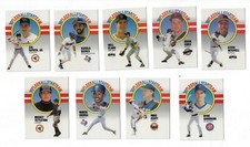 1990 FLEER BASEBALL ALL-STARS LOT OF 9 OF THE 12 INSERT CARD SET
