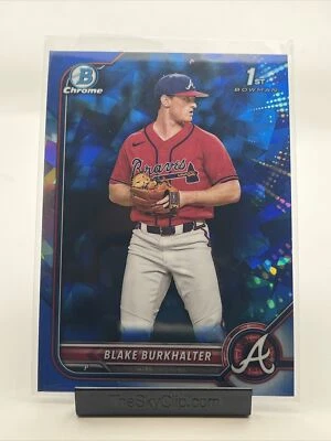 Blake Burkhalter 2022 Bowman Draft Sapphire BDC-10 Braves Baseball Card - Image 1 of 2