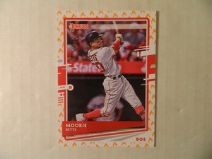 2020 Donruss  On Fire Emoji Short Print Card of Mookie Betts - Boston  # 55/75