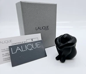 Lalique Black Nude Nu Nabmi Noir Crystal Figurine 3" Signed in Box  - Picture 1 of 9