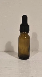 1/2 Oz Amber Glass Bottle with Glass Eye Dropper (15ml) - Pack of 10, New - Picture 1 of 1