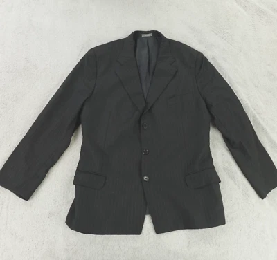 Daniel Cremieux Blazer Men 46S* Black Pin Stripe Loro Piana Wool Italy Super 160 - Image 1 of 4