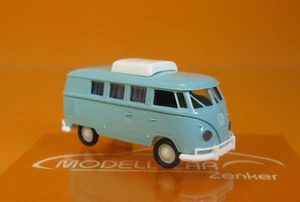 Brekina 31604 VW T1b Camper mit Hubdach pastelltürkis 1:87 Modell - Bild 1 von 1