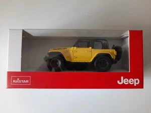 Modellino Statico Jeep Wrangler Rubicon Rastar Auto Colore Giallo Scala 1:43 - Foto 1 di 1