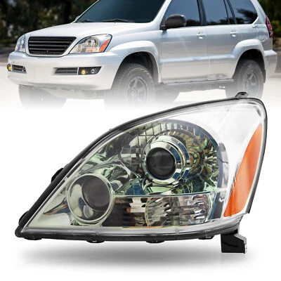 For 2003-2009 Lexus GX470 Chrome W/o Sport Package Left Driver Side Headlight - Image 1 of 4