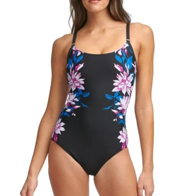 Traje de baño Calvin Klein estampado control de barriga de una pieza fragante floral ópalo 8 nuevo con etiquetas Foto 1 de 2