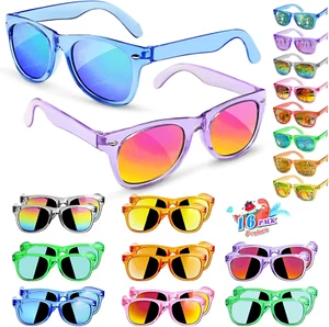 Kids Sunglasses Party Favors - Boys Girls Valentines Day Gifts, Neon Sunglasses - Picture 1 of 12