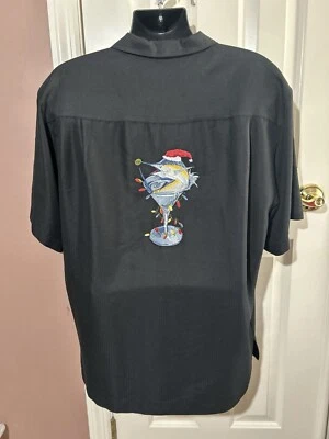 Camisa de Navidad Hook & Tackle Edición Limitada Para Hombre Grande Pez Vela Oliva Martini Foto 1 de 4