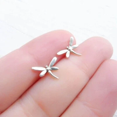 Dragonfly Earrings Sterling Silver Studs - Image 1 of 4