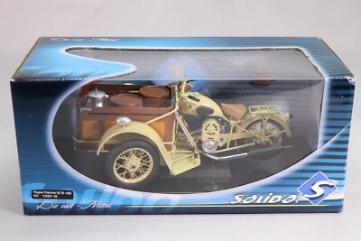 LJ197 SOLIDO PRESTIGE 118307-00 1/10 Peugeot triporteur 55 TN 1952 marron beige - Photo 1/4