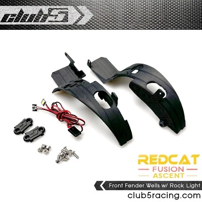 Front Fender Wells w/ LED Rock Light Set for Redcat Ascent / Fusion - Image 1 of 4