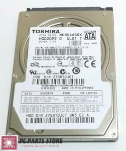 Toshiba 80GB 2.5" MK8046GSX HDD2D93 D UL01 T G002217A PCB PARTS REPAIR - Picture 1 of 12