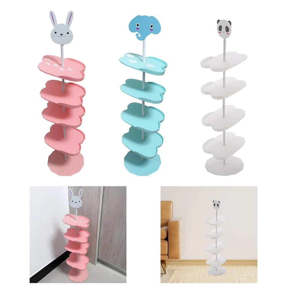 5 Tiers Shoe Rack Shoes Storage Standing Shelf Standing Cartoon Shoe Organizer - Image 1 of 1