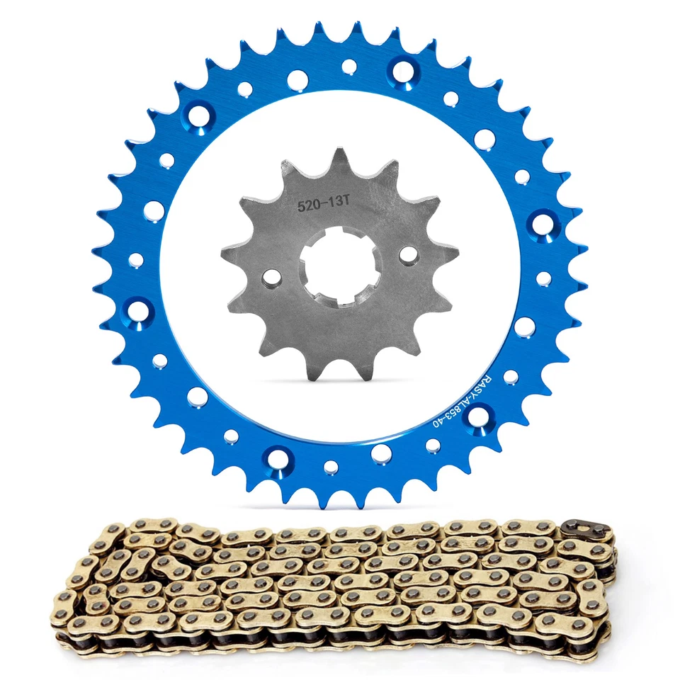 Kit de cadena de piñón 520 Pitch 13T 40T para Yamaha YZ465 WR500 YFZ350 Banshee azul Foto 1 de 4