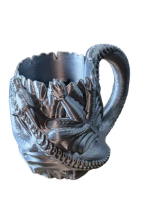 Soporte para latas Dragon para latas de 66 mm | Plata Seda Metálica Impreso en 3D Stubby - Imagen 1 de 4