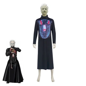 Cosplay Hellraiser Pinhead Mask Costumes Halloween Masquerade Fancy Dress Suits - Picture 1 of 10