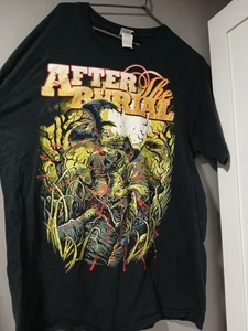 Rare VTG Metal Band Shirt After the Burial Size Large Black Y2K Core - Picture 1 of 12