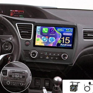 Android 15 Carplay Car Radio Stereo For Honda Civic 2013-2017 GPS WIFI 4+64G FM - Picture 1 of 17
