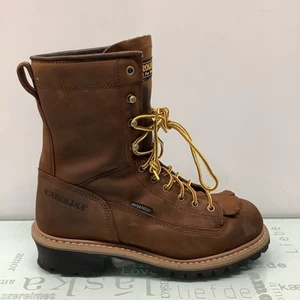 Carolina #CA8824 Spruce Logger 8" Work Soft Toe Boots, Mens SZ 11D, Preowned - Picture 1 of 11