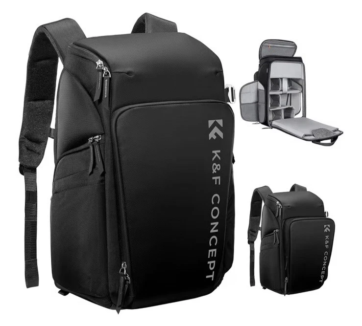 K&F Concept Camera bags Waterproof 25L Large Capacity Camera Case with Raincover - Image 1 of 4