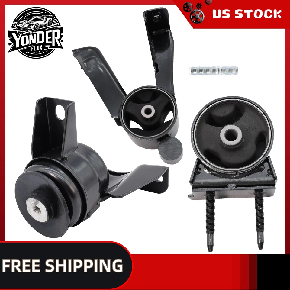 RH Front & Rear 3PCS Engine Motor Mounts For 2007-2011 Suzuki Swift 1.5L - Image 1 of 4