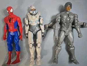 Lot of 3 Action Figures Hero Fighter Bots Superheroes 10-12 " Mixed Toy Bundle - Picture 1 of 2
