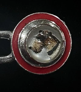 ESSEX VINTAGE? SPILLA Reverse Intaglio Triple Terrier CANI Cristallo di Rocca Quarzo - Foto 1 di 9