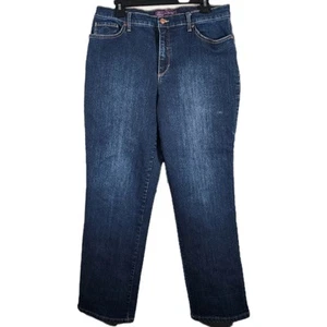 Pantalones de mezclilla cortos para mujer Gloria Vanderbilt Amanda talla 14 azul mezcla de algodón cónicos - Imagen 1 de 11