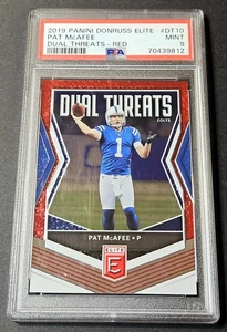 2019 Panini Donruss Elite Dual Threats /99 Red Pat McAfee #DT-10 Colts PSA 9 - Picture 1 of 2
