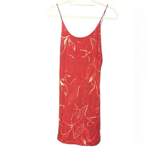 Vestido sin Mangas Free People Rojo Suave Floral Ligero Talla M - Imagen 1 de 10