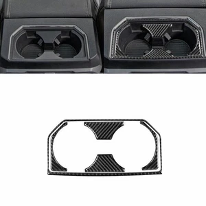 Real Carbon Fiber Rear Water Cup Panel Cover Trim For Ford F150 F~150 2015~20 A - Picture 1 of 5