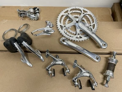 Campagnolo Daytona 3x9 Speed Road Groupset - Racing T Crank - Silver - Clean - Image 1 of 4