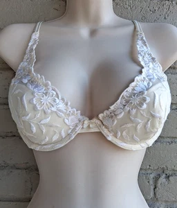 Wonderbra 7515 36A Ivory Extravagance Embroidered Convertible Halter - Picture 1 of 7
