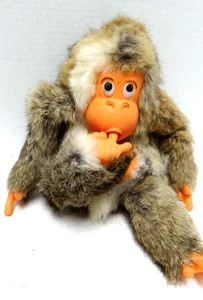 Vintage Finger Sucking Monkey-CUTE!!! and SOFT Rabbitt Hair!!! - Picture 1 of 6