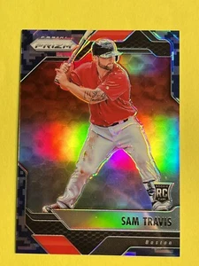 2017 Panini Chronicles Prizm Camo Prizm /25 Sam Travis #25 Rookie - Bild 1 von 3