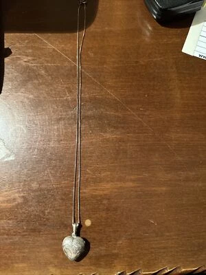 Collar colgante de corazón de cadena de plata de ley 925 para mujer Foto 1 de 4