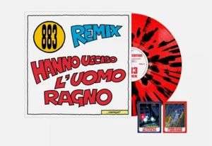 HANNO UCCISO L'UOMO RAGNO 883 MAXI SINGLE REMIX IN VINILE SPLATTER 12"+2 Fig - Foto 1 di 2