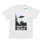 I Want To Believe UFO Alien Inspired by The X-Files Printed T-Shirt
